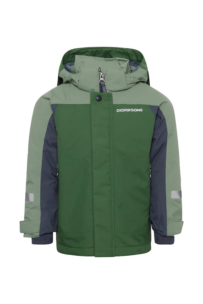 Detská bunda Didriksons NEPTUN KIDS JKT 4 505985.9BYA zelená AW25