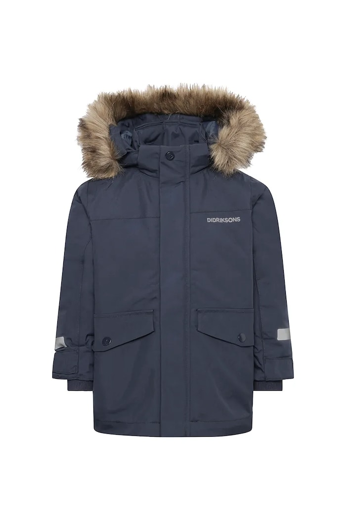 Didriksons kurtka dziecięca BJÄRVEN KIDS PARKA 4 505991.9BYA granatowy AW25