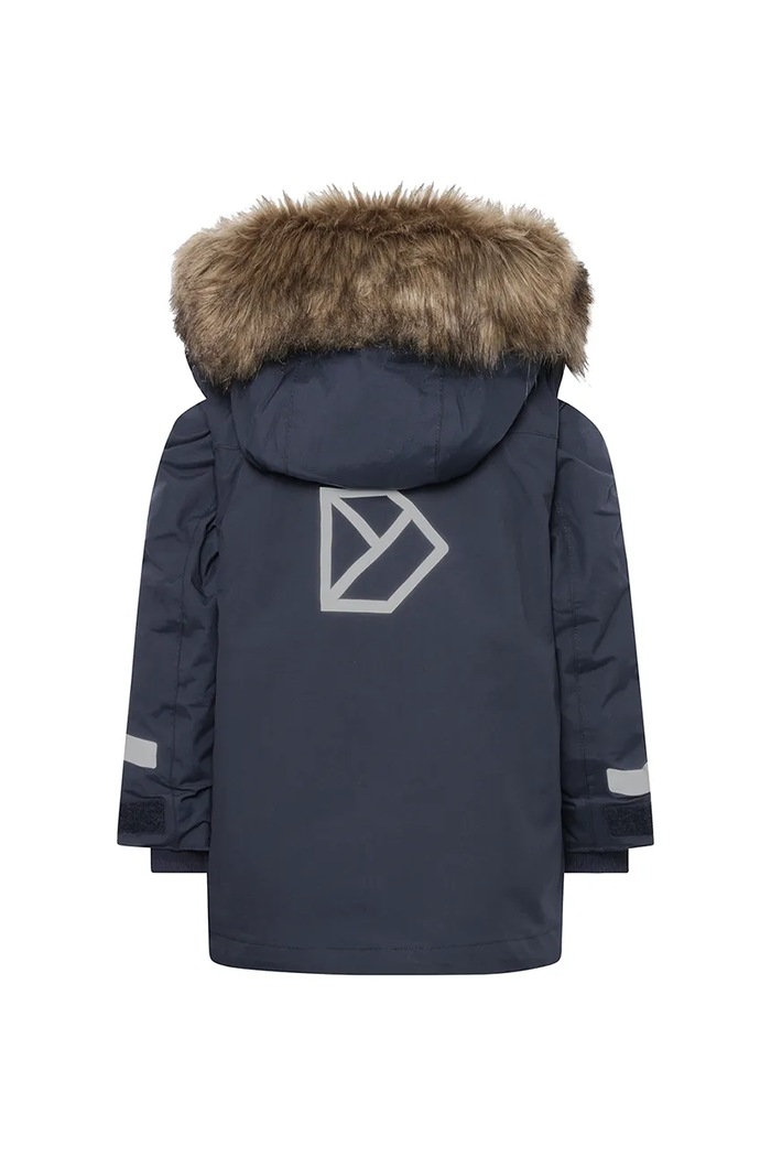 Chłopiec Didriksons kurtka dziecięca BJÄRVEN KIDS PARKA 4 505991.9BYA granatowy