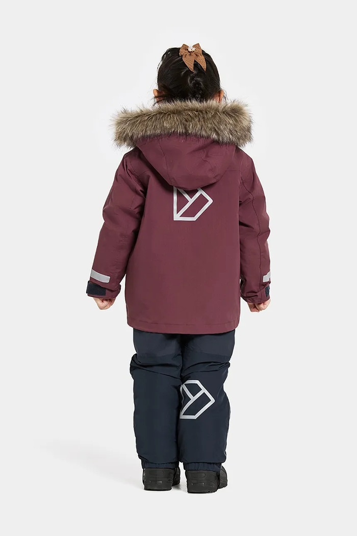 Detská bunda Didriksons BJÄRVEN KIDS PARKA 4 burgundské 505991.9BYA
