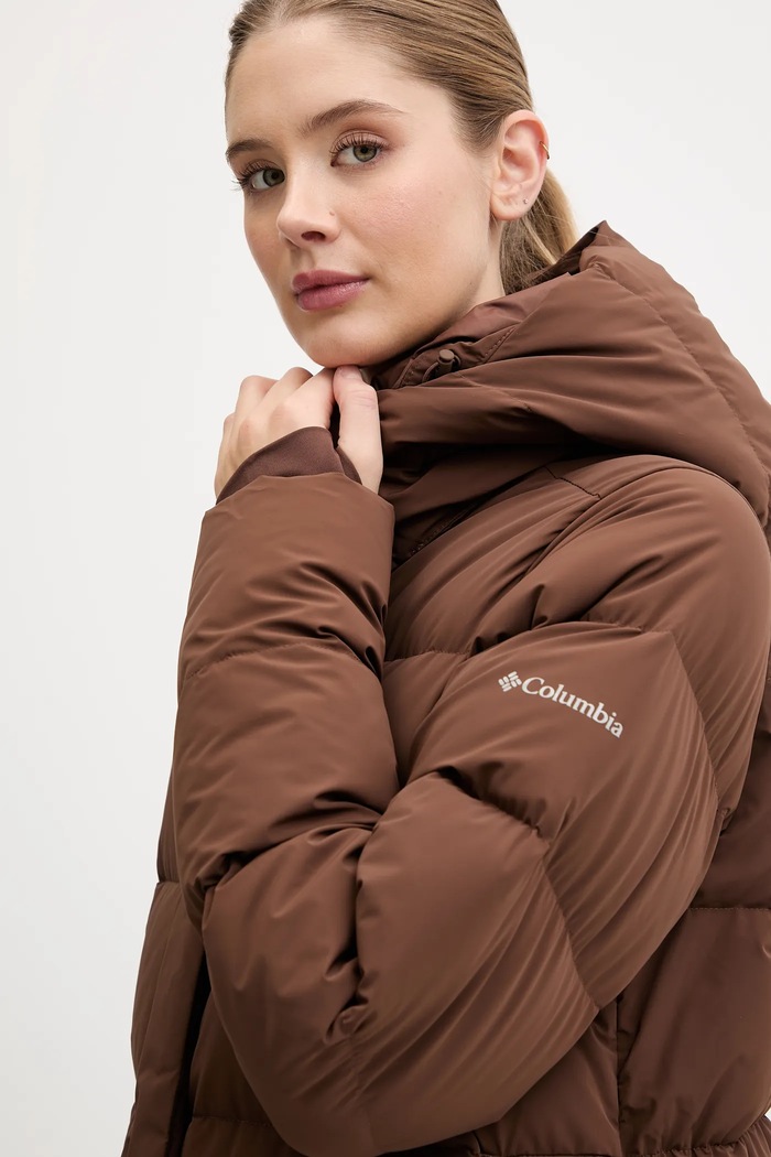 Columbia kurtka puchowa Amaze Puff brązowy 2134894