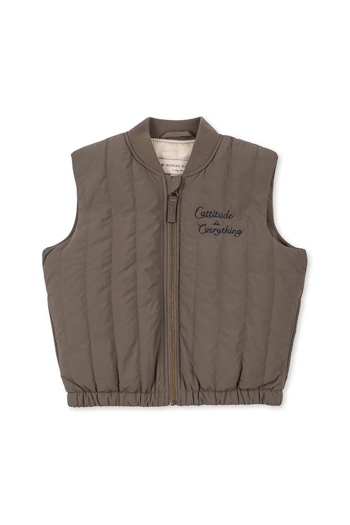 Konges Sløjd gilet da bambino JUNO VEST KS104076.9BYA verde AW25