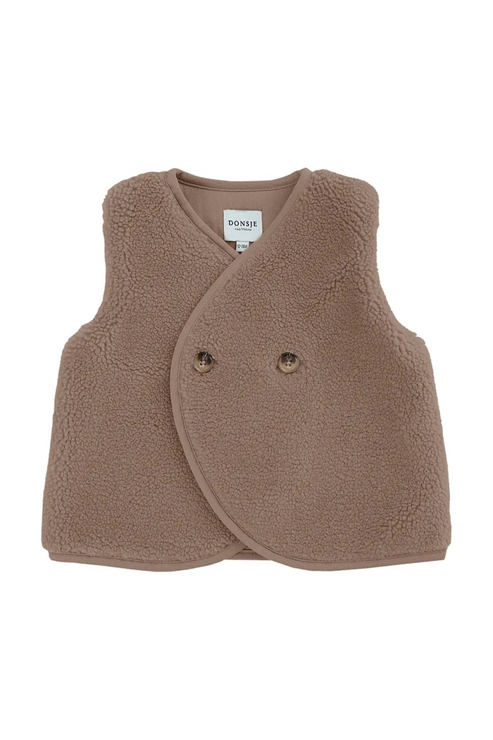 Donsje gilet per bambini Monty Gilet transitorio marrone 4044300.98.140