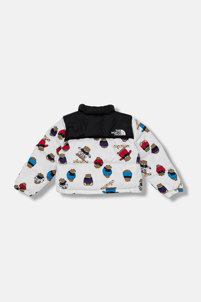 The North Face gyerek sportdzseki KID 1996 RETRO NUPTSE JACKET -PRINT NF0A8E842LP1 fehér AW25