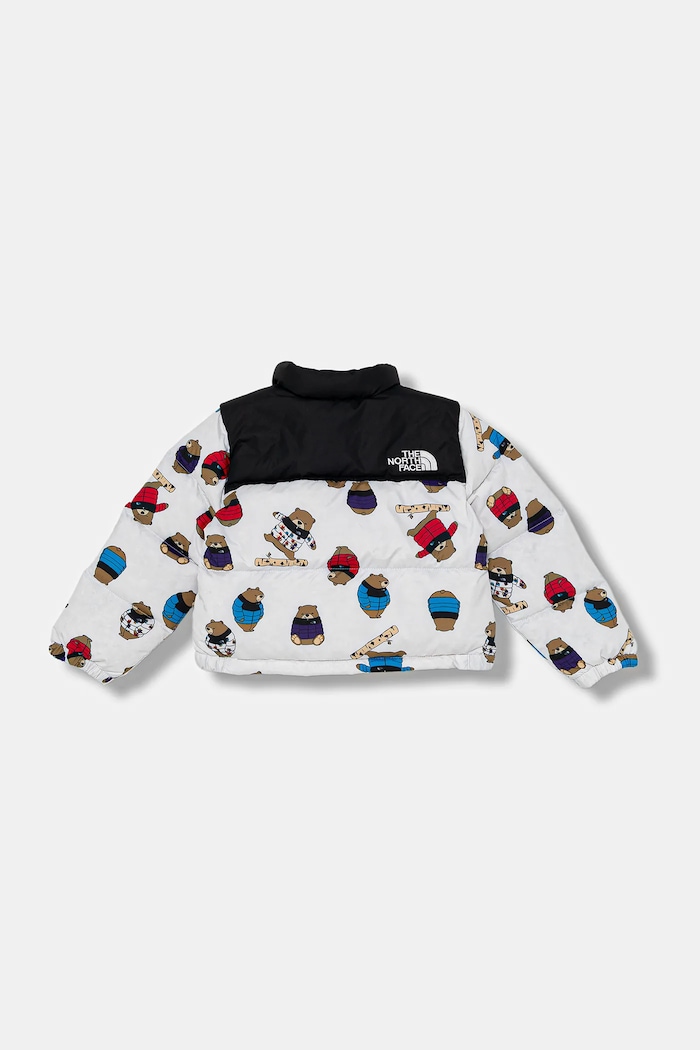 The North Face gyerek sportdzseki KID 1996 RETRO NUPTSE JACKET -PRINT NF0A8E842LP1 fehér AW25