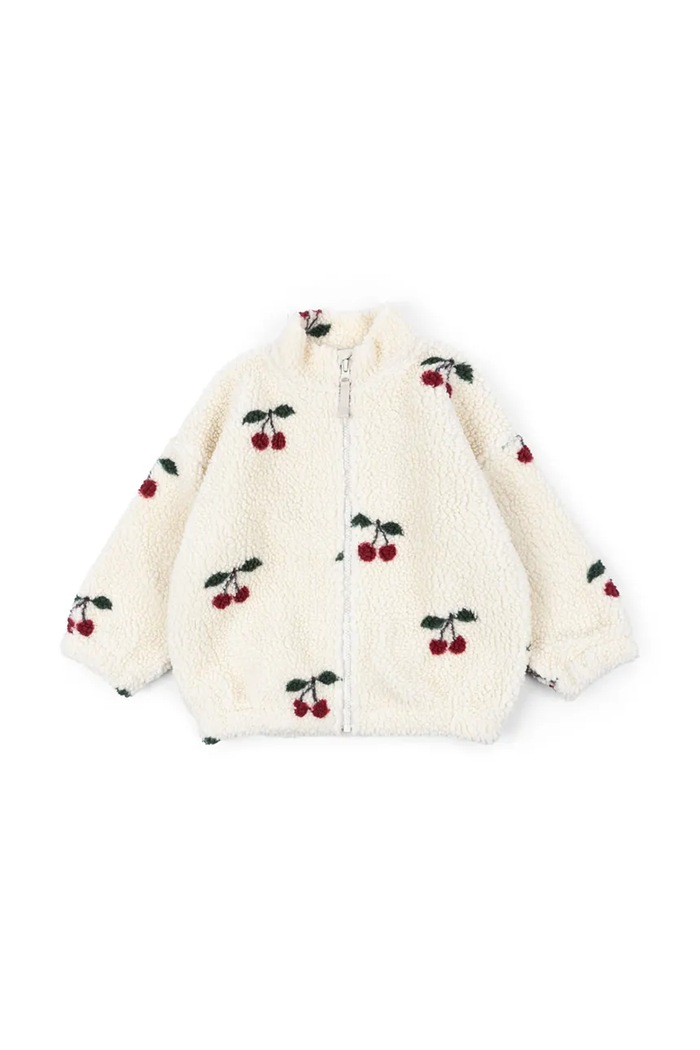 Konges Sløjd felpa in pile per bambini JODY TEDDY JACKET GRS foderato bianco KS103479.9BYA