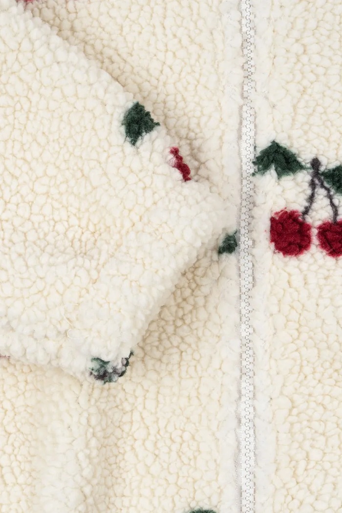 Konges Sløjd felpa in pile per bambini JODY TEDDY JACKET GRS bianco KS103479.9BYA