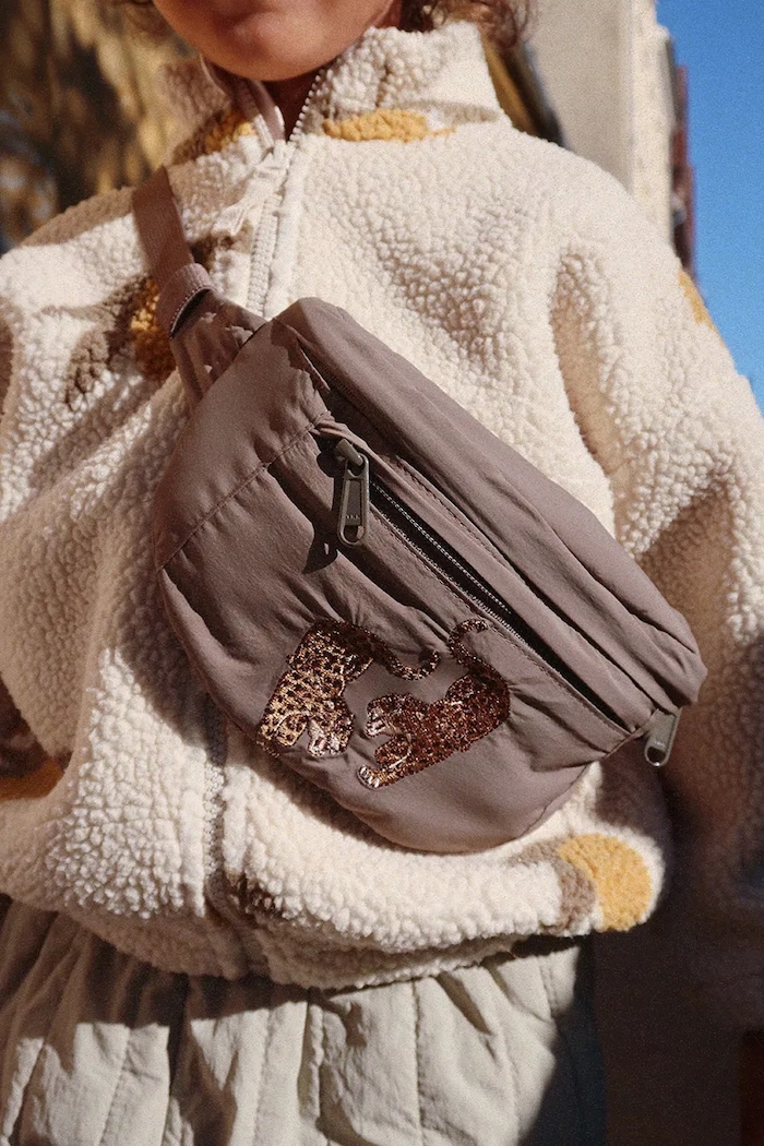 Konges Sløjd hanorac din polar pentru copii JODY TEDDY JACKET GRS bej KS103479.9BYA