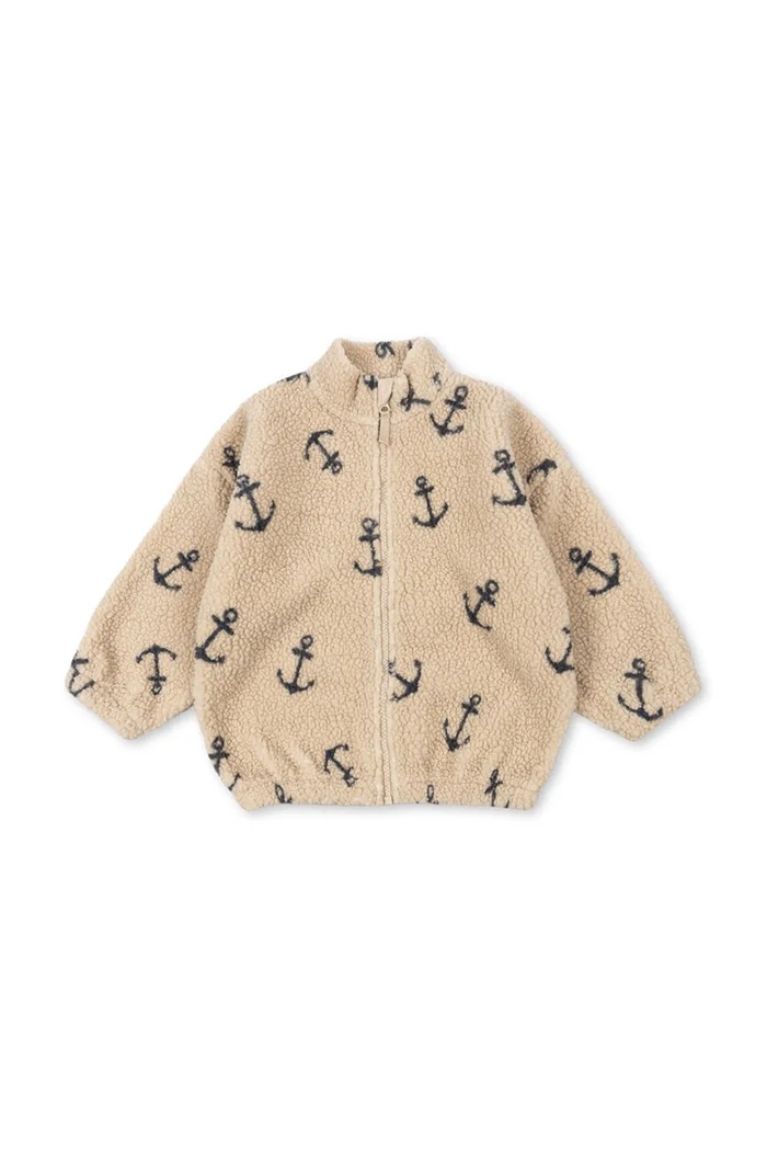 Konges Sløjd flísová mikina detská JODY TEDDY JACKET GRS KS103479.9BYA béžová AW25
