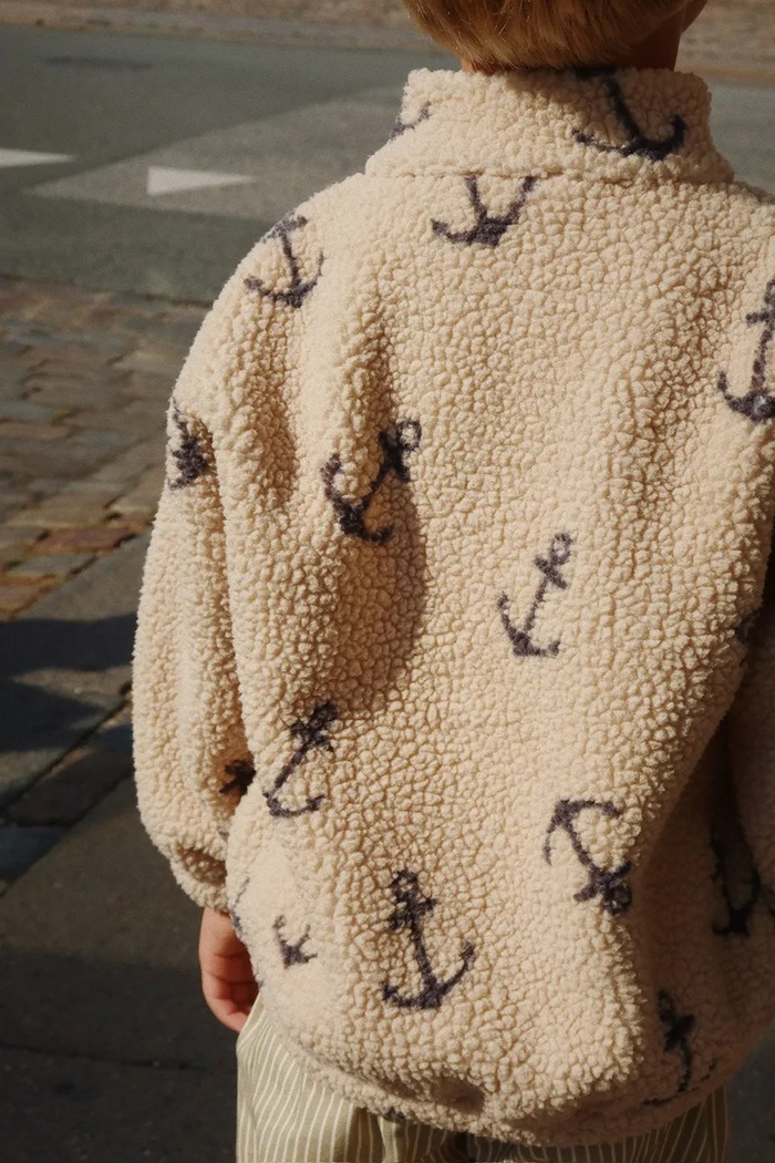 Konges Sløjd flísová mikina detská JODY TEDDY JACKET GRS KS103479.9BYA béžová