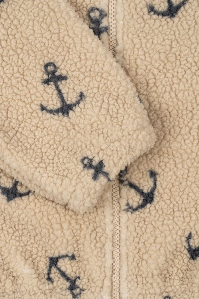 Konges Sløjd flísová mikina detská JODY TEDDY JACKET GRS béžová KS103479.9BYA