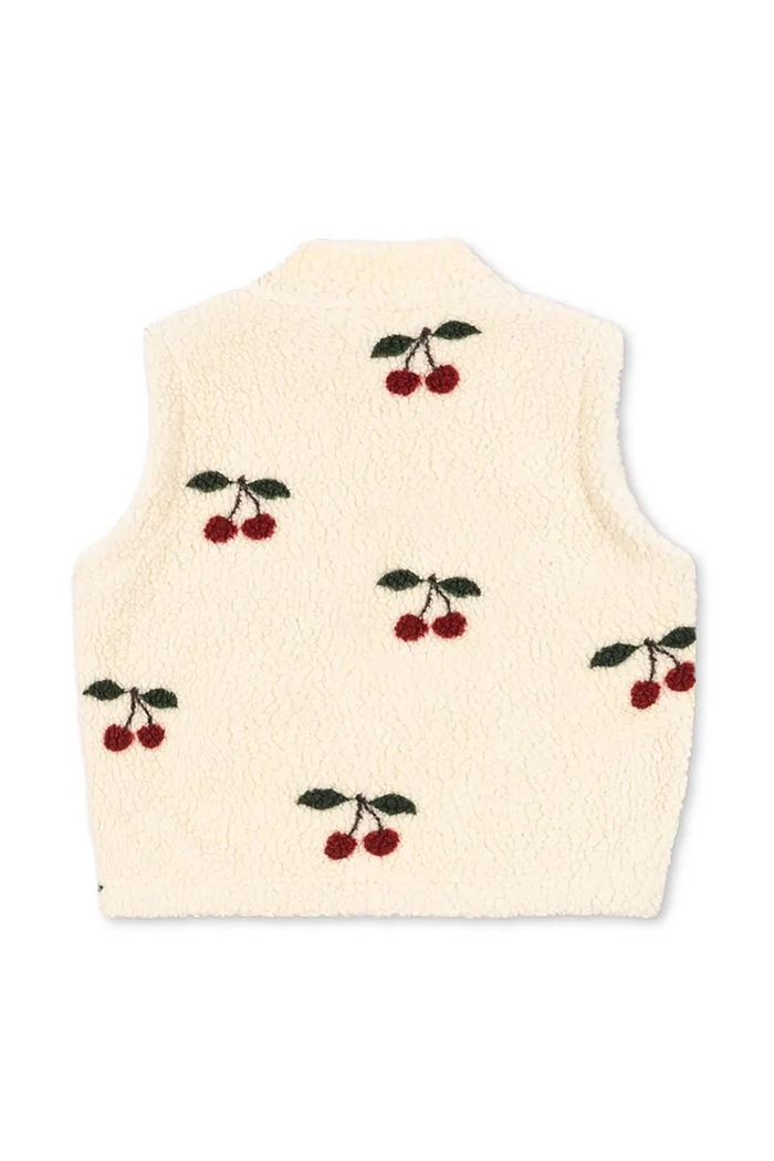 Detská vesta Konges Sløjd JODY TEDDY VEST GRS KS103481.9BYA béžová SS26