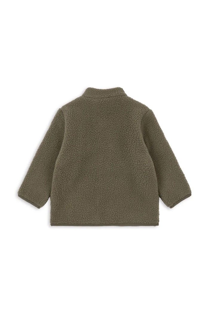 Dječja dukserica Konges Sløjd THERMY FLEECE JACKET GRS KS103548.9BYA zelena AW25