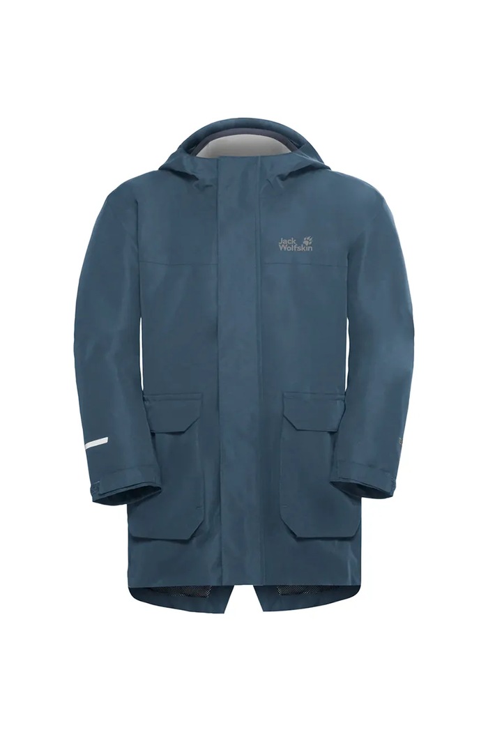 Detská bunda Jack Wolfskin 3IN1 CANVEY KIDS A65315 tmavomodrá AW25