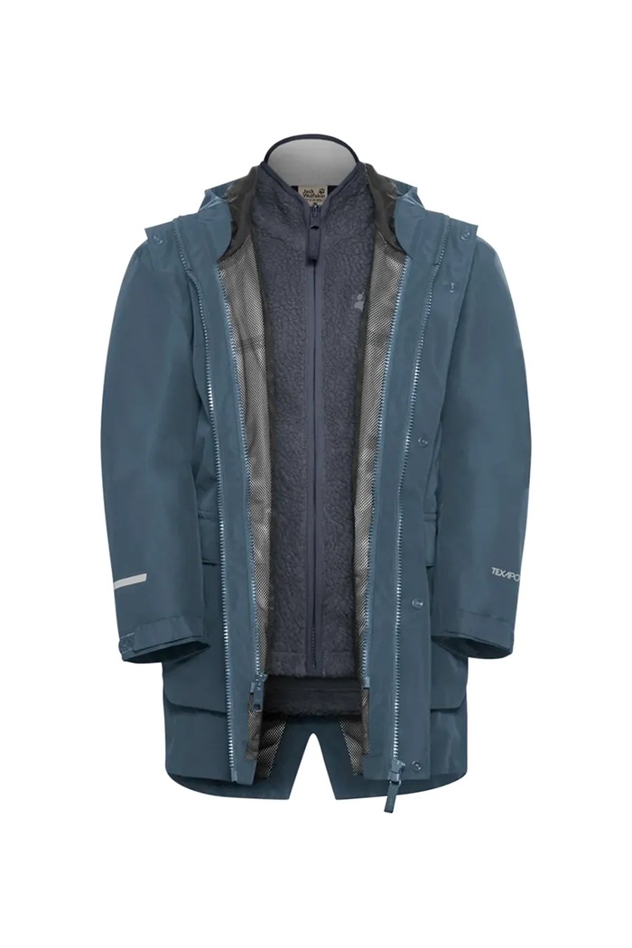 Detská bunda Jack Wolfskin 3IN1 CANVEY KIDS tmavomodrá A65315