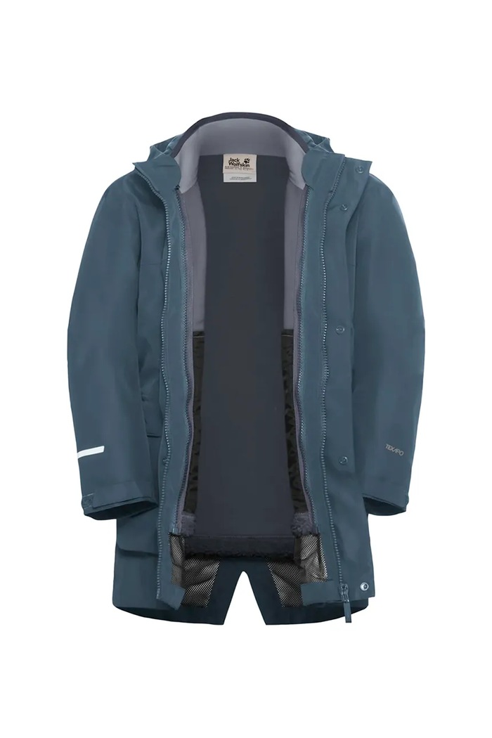 Detská bunda Jack Wolfskin 3IN1 CANVEY KIDS A65315 tmavomodrá