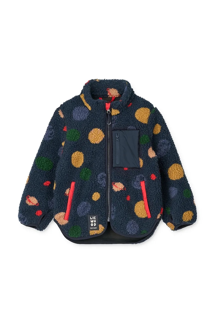 Liewood Kurtka dziecięca Nolan Pile Jacket LW19877.9BYA granatowy AW25