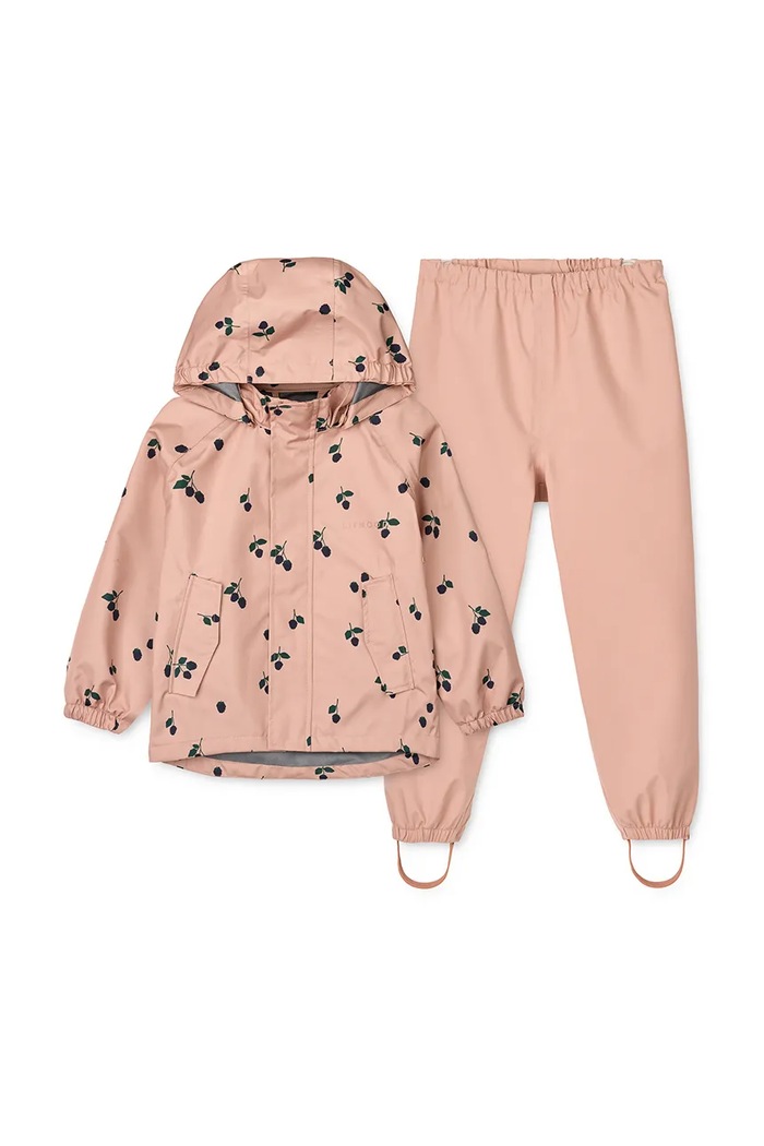 Дитяча куртка і штани Liewood Pedia Rainwear Set з капюшоном помаранчевий LW19909.9BYA