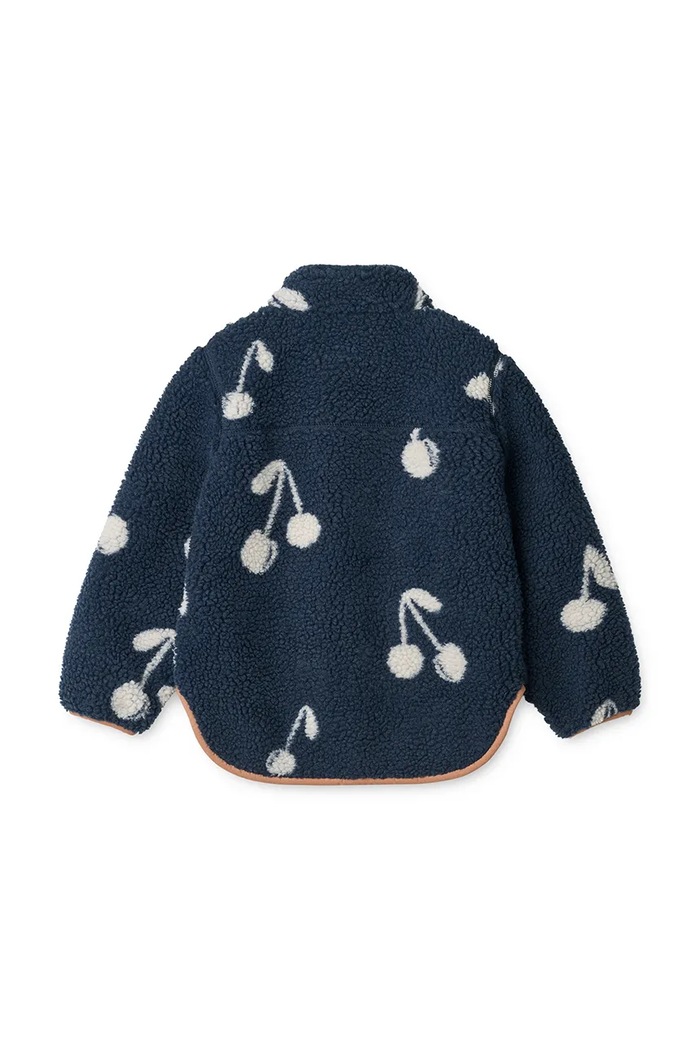 Detská bunda Liewood Noam Pile Jacket LW20017.9BYA tmavomodrá AW25
