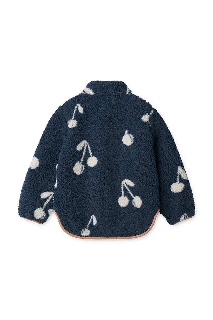Detská bunda Liewood Noam Pile Jacket LW20017.9BYA tmavomodrá AW25
