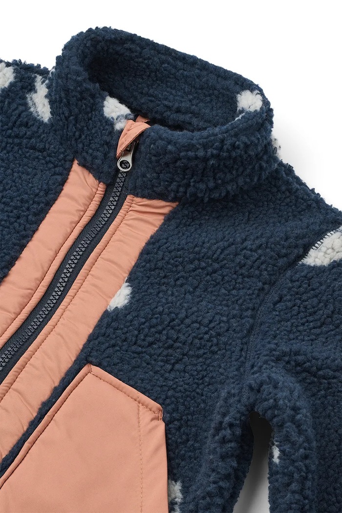 Chlapec Detská bunda Liewood Noam Pile Jacket LW20017.9BYA tmavomodrá