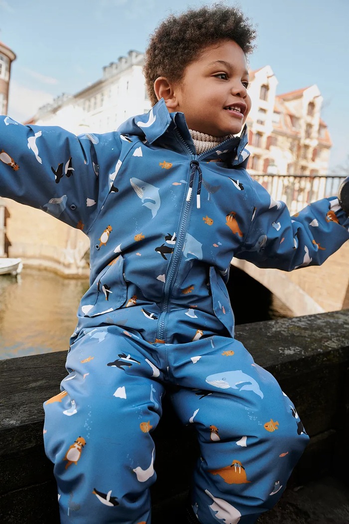 Liewood salopetă copii Maddy Snowsuit cu captuseala albastru LW20051.9BYA