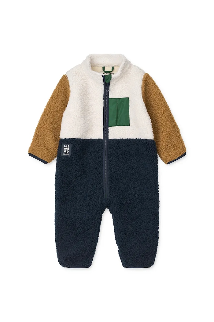 Detský overal Liewood Nolano Pile Jumpsuit LW20263.9BYA tmavomodrá AW25