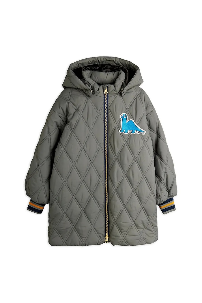 Detská bunda Mini Rodini Dino 25710103 sivá AW25