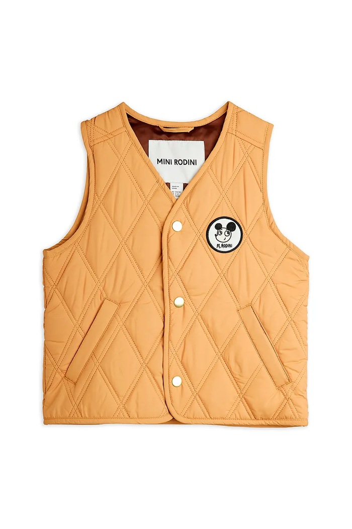 Detská vesta Mini Rodini Ritzratz 25710105 béžová AW25