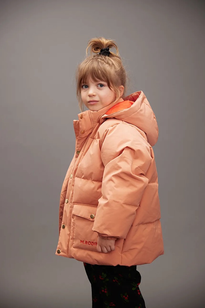 Dětská bunda Mini Rodini s podšívkou oranžová 25710111