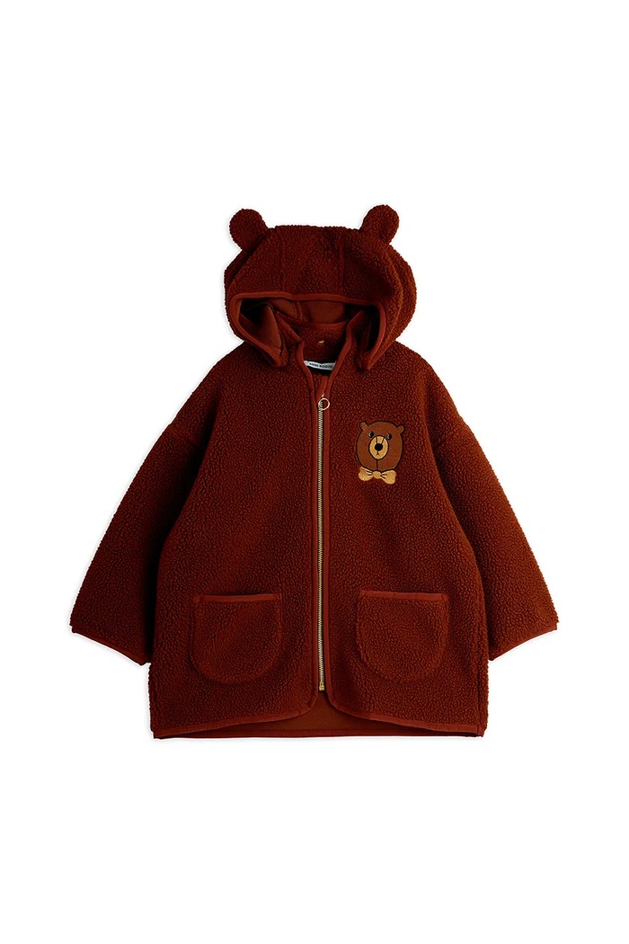 Mini Rodini geacă copii Bear 25710122 maro AW25