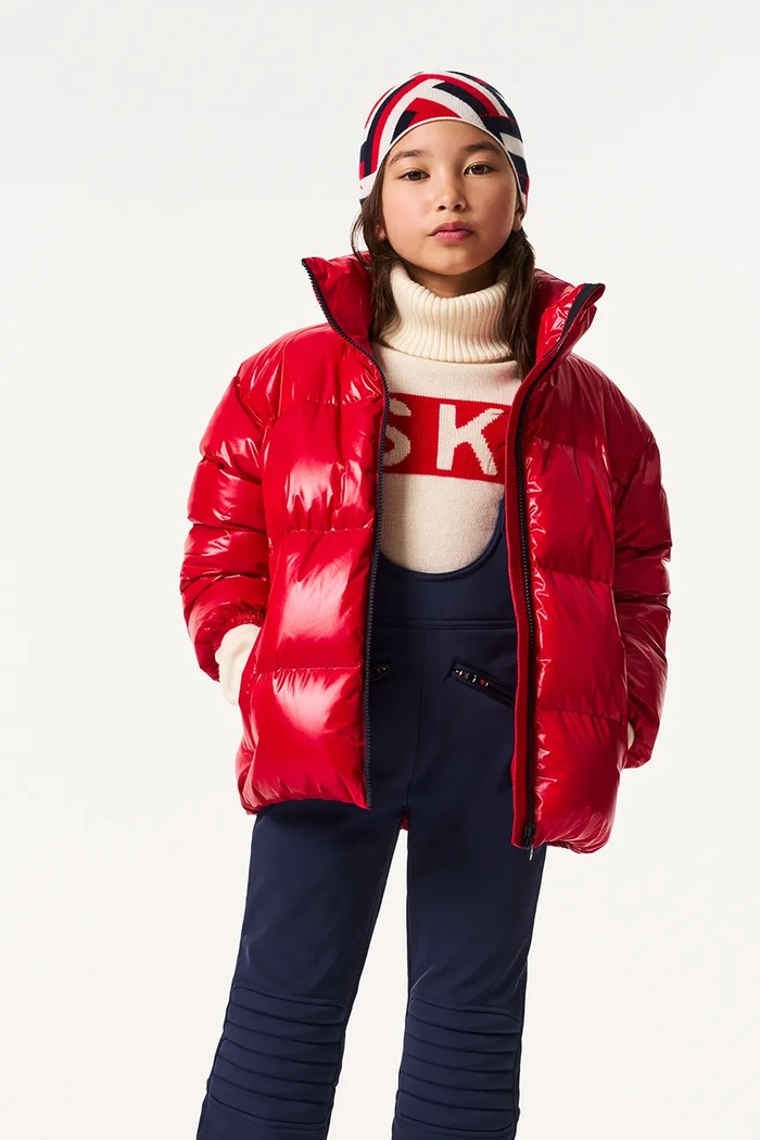 Detská lyžiarska bunda Perfect Moment nuuk puffer jacket zateplené červená K6000016