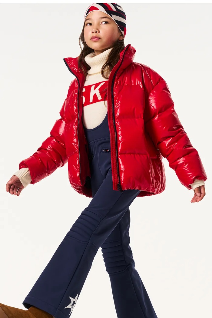 Detská lyžiarska bunda Perfect Moment nuuk puffer jacket červená K6000016