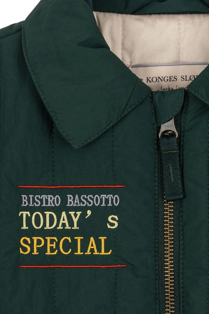 Detská bunda Konges Sløjd JUNO COLLAR JACKET zelená KS105179.9BYA