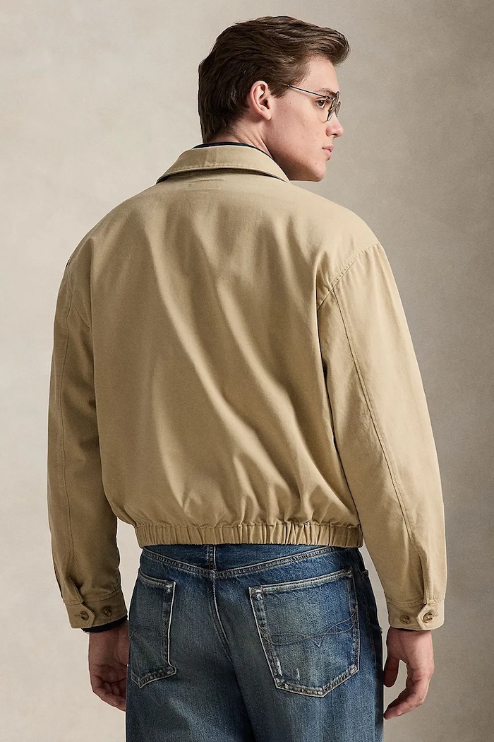 Polo Ralph Lauren jachetă scurtă pentru bărbați, din bumbac 710961929 bej SS26