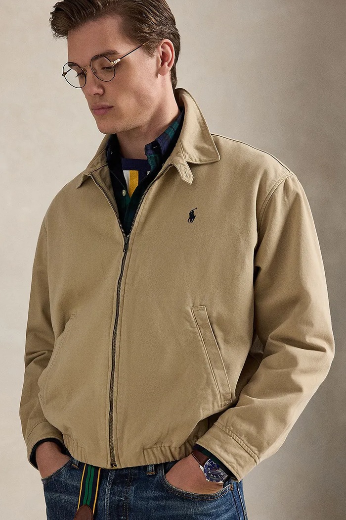 Polo Ralph Lauren jachetă scurtă pentru bărbați, din bumbac bej 710961929