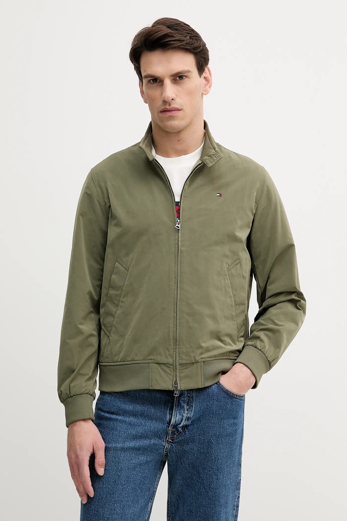 Bunda Tommy Hilfiger nezateplené zelená MW0MW39637
