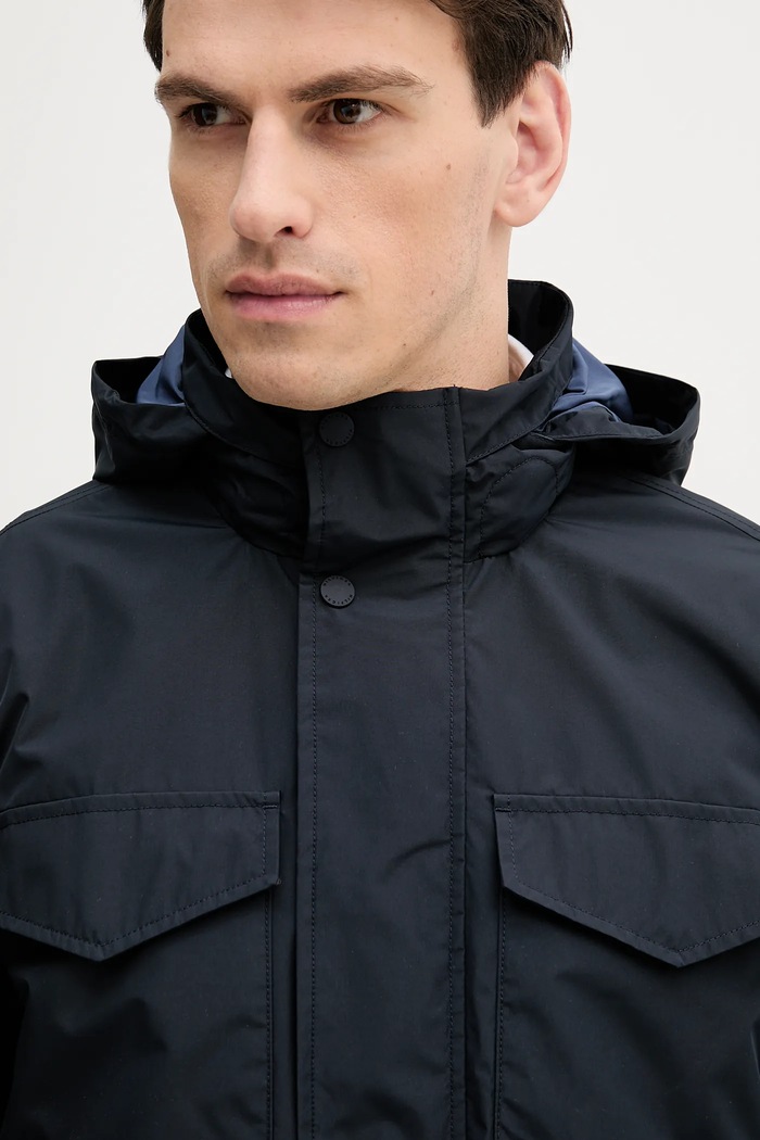 Μπουφάν Tommy Hilfiger σκούρο μπλε MW0MW40223