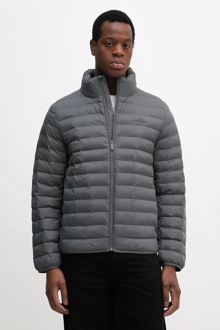 Calvin Klein rövid kabát enyhén szigetelt szürke LV04LC506G