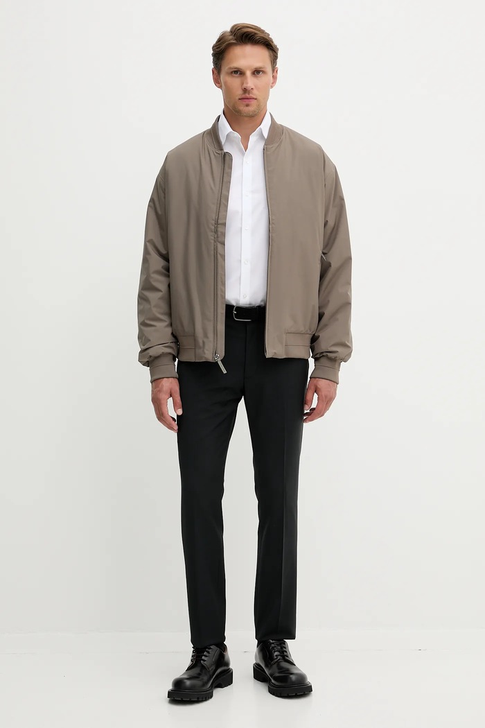 Bunda Calvin Klein LV04LC513G hnedá AW25