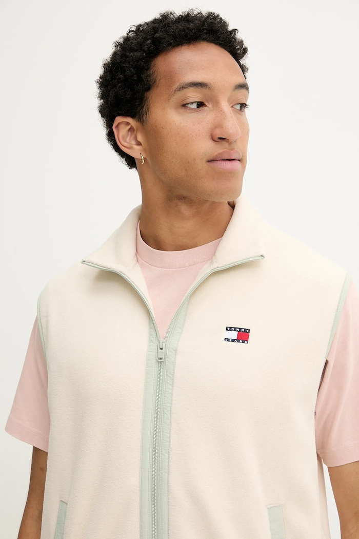 Αμάνικο μπουφάν Tommy Jeans μπεζ DM0DM21908