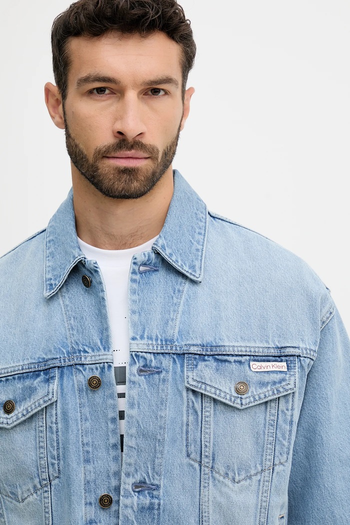 Bunda Calvin Klein Jeans modrá LV04RB794G