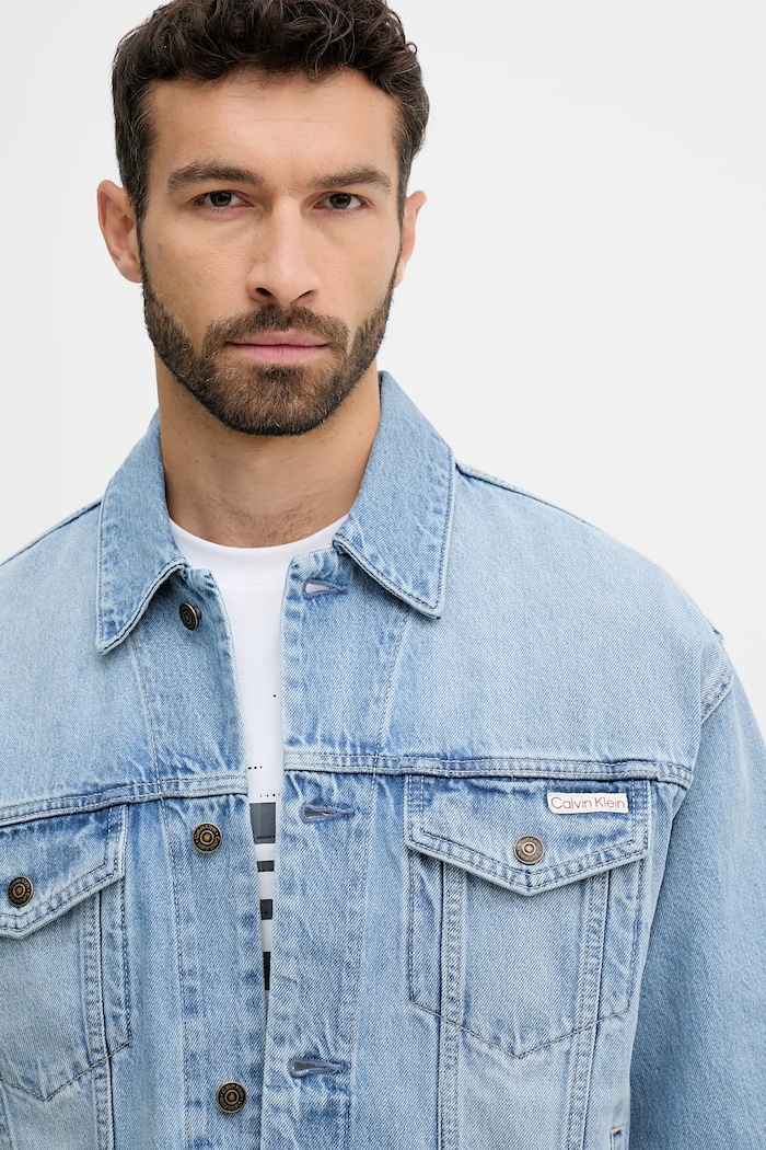 Bunda Calvin Klein Jeans modrá LV04RB794G
