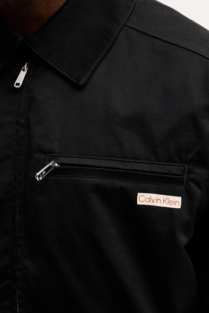 Βαμβακερό μπουφάν Calvin Klein Jeans LV04RC409G μαύρο