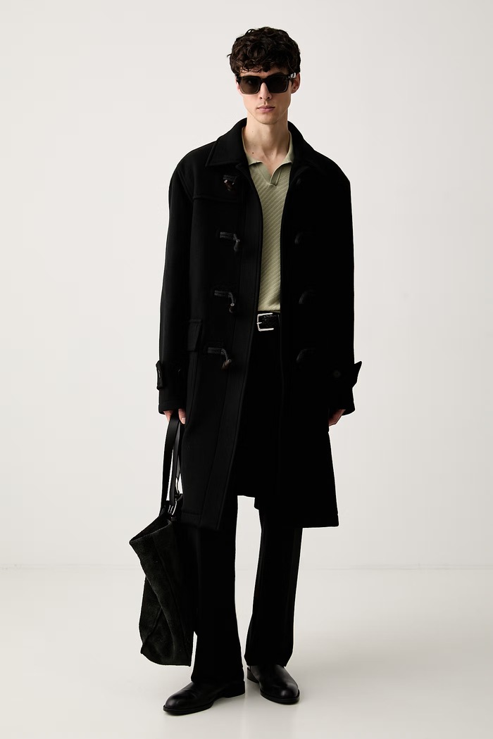 Filippa K παλτό ανδρικό με μαλλί 31653.FK μαύρο AW25