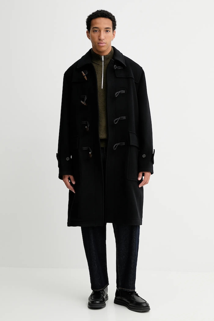 Filippa K haină cu lână 31653.FK negru AW25