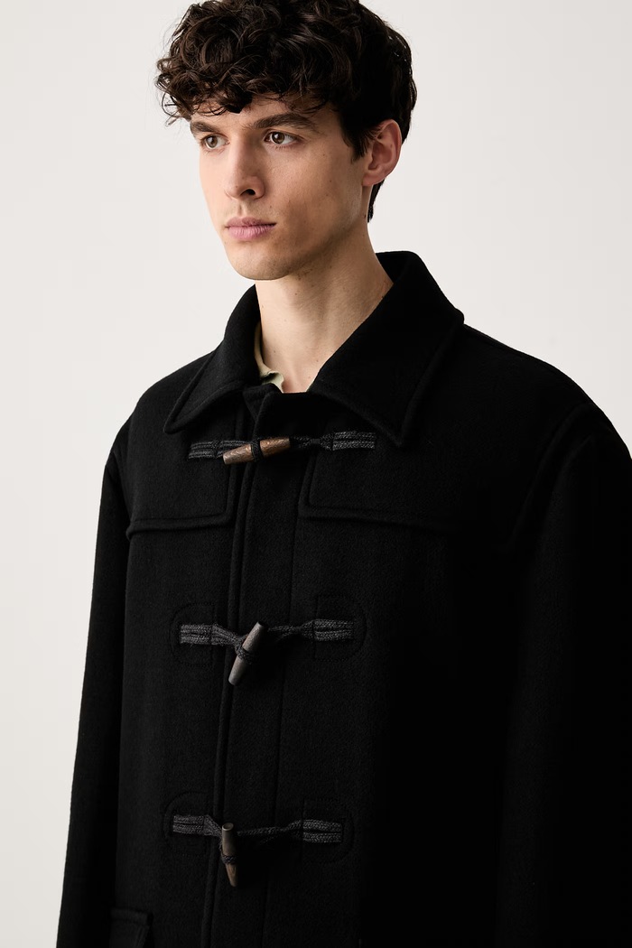 Filippa K παλτό ανδρικό με μαλλί μαύρο 31653.FK