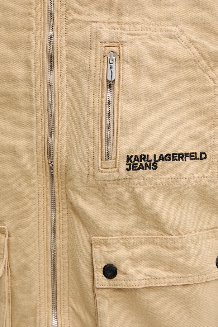 Bavlnená bunda Karl Lagerfeld Jeans A3M14058 béžová