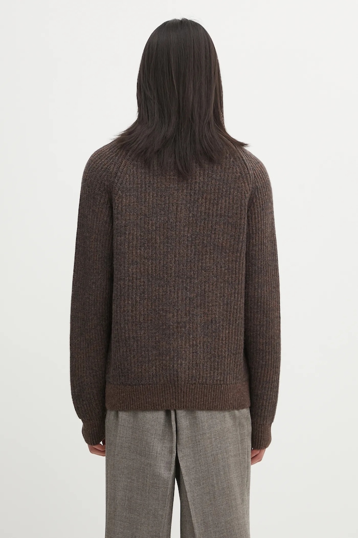 Odjeća Vuneni kardigan Barbour x Paul Smith Knit Bomber MKN1695RU71 smeđa