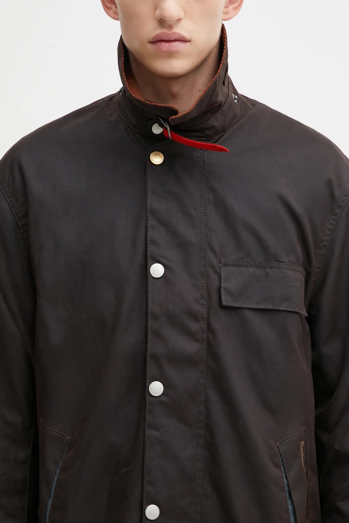 Bavlnená bunda Barbour x Paul Smith Beeston Wax hnedá MWX2514RU71